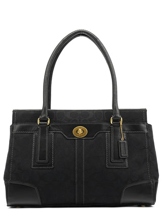 11433 Black Signature Hamptons Tote Bag