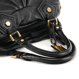 Sac deux portés Classic Q Baby Groovee en cuir noir
