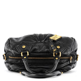 Sac deux portés Classic Q Baby Groovee en cuir noir