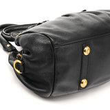 Sac deux portés Classic Q Baby Groovee en cuir noir