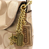 13042 Beige Gold Signature Soho Shoulder Bag