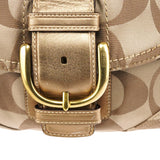 13042 Beige Gold Signature Soho Shoulder Bag