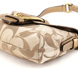13042 Beige Gold Signature Soho Shoulder Bag