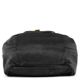 Ring Tote Bag aus schwarzem Leder