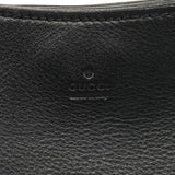 110177 Borsa a spalla in pelle nera con manico in legno ritorto
