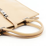 002 1064 Jackie tote i beige læder