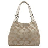 F24742 Borsa tote Campbell Soho beige e bianca