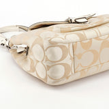 F24742 Borsa tote Campbell Soho beige e bianca