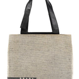 Spring 1999 Canapa tote i beige canvas og sort læder