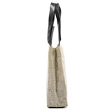 Spring 1999 Canapa tote i beige canvas og sort læder