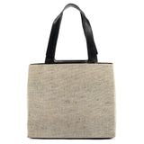 Spring 1999 Canapa tote i beige canvas og sort læder