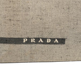 Spring 1999 Canapa tote i beige canvas og sort læder