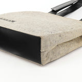 Spring 1999 Canapa tote i beige canvas og sort læder