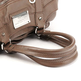 Multi-Pocket taske i taupe læder