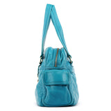 Classic Q Baby Groovee Boston Bag aus blauem Leder