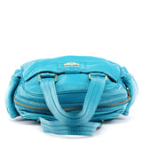 Classic Q Baby Groovee Boston Bag aus blauem Leder