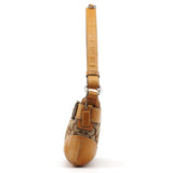 7077 Borsa Soho Signature beige e color cuoio