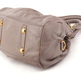 Grey Leather Classic Q Baby Groovee 2-Way Bag
