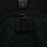 73983 Shopper van zwart leer