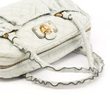 Stam Tote Bag aus grauem gestepptem Leder