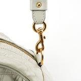 Stam Tote Bag aus grauem gestepptem Leder