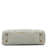 Stam Tote Bag aus grauem gestepptem Leder