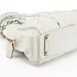 Stam Tote Bag aus grauem gestepptem Leder