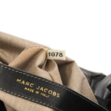 Black Leather Knotted Handle Tote Bag