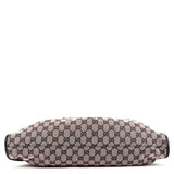 76554 Rynket skuldertaske i rosa og sort GG canvas