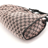 76554 Rynket skuldertaske i rosa og sort GG canvas