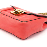 Sac porté épaule Elsie en cuir rose