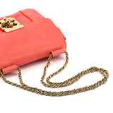 Sac porté épaule Elsie en cuir rose