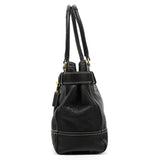 10214 Hamptons shopper van zwart leer