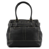 10214 Hamptons shopper van zwart leer