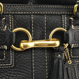 10214 Hamptons shopper van zwart leer