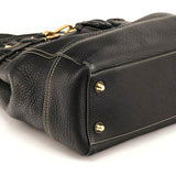 10214 Hamptons shopper van zwart leer