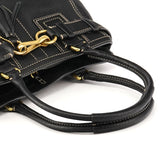 10214 Hamptons shopper van zwart leer