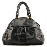 Twisted Q Baby Aidan 2-Way Tasche aus schwarzem Leder