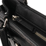 F11199 Torebka tote Hamptons z czarnej gładkiej skóry