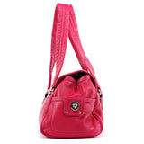 Pink Leather Totally Turnlock Tote Bag