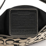 6094 Grey Black Signature Demi Shoulder Bag