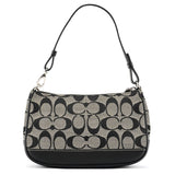 6094 Grey Black Signature Demi Shoulder Bag