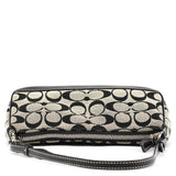 6094 Grey Black Signature Demi Shoulder Bag