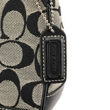 6094 Grey Black Signature Demi Shoulder Bag