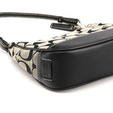 6094 Grey Black Signature Demi Shoulder Bag