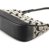 6094 Grey Black Signature Demi Shoulder Bag
