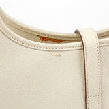 002 1068 Ivory Leather Jackie Shoulder Bag