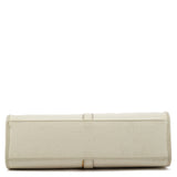 002 1068 Ivory Leather Jackie Shoulder Bag