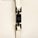 002 1068 Ivory Leather Jackie Shoulder Bag