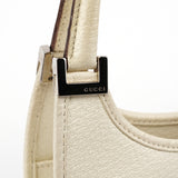 002 1068 Ivory Leather Jackie Shoulder Bag